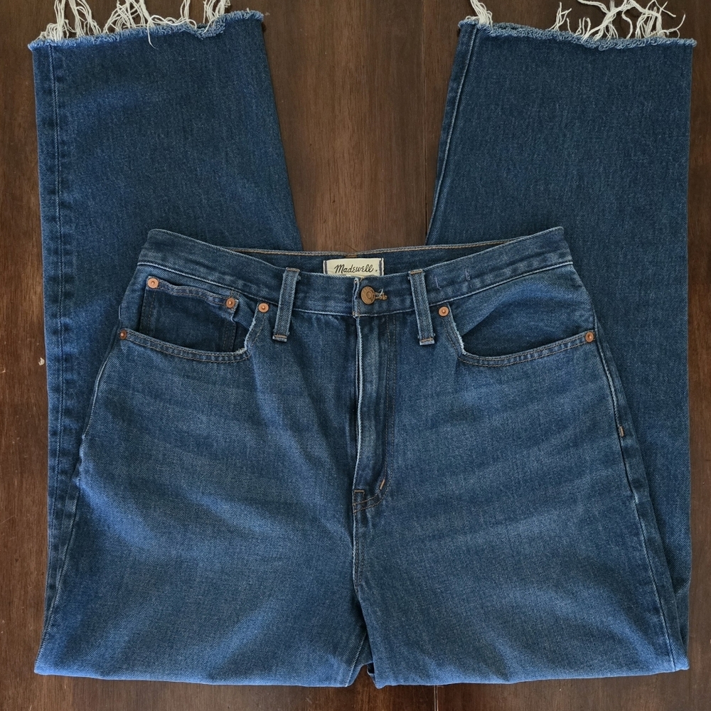 Madewell Baggy Straight Jeans Size 30 Dark Wash